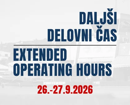 Dalj&scaron;e obratovanje letali&scaron;ča, 26.-27.9.2026