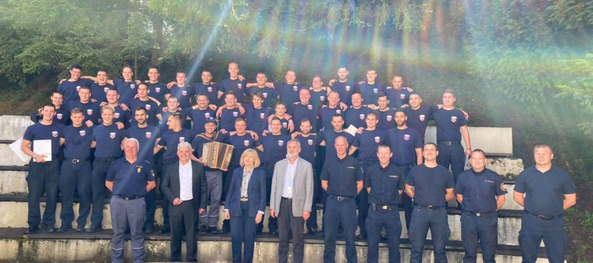 Professional firefighters completed the training